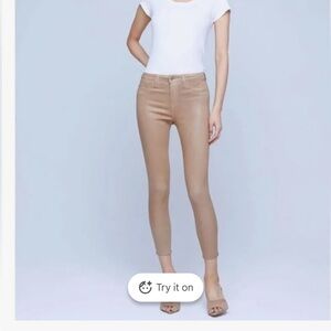 L'AGENCE Margot Skinny High Rise Pants in Cappuccino Size 31